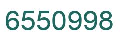 Number 6550998 green image