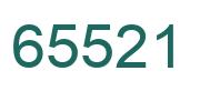Number 65521 green image