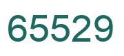 Number 65529 green image