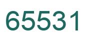 Number 65531 green image