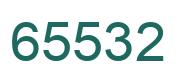 Number 65532 green image