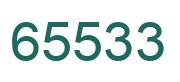 Number 65533 green image