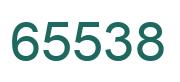 Number 65538 green image