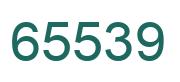 Number 65539 green image