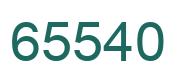 Number 65540 green image