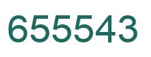 Number 655543 green image