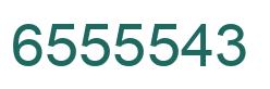 Number 6555543 green image