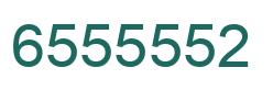 Number 6555552 green image