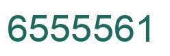 Number 6555561 green image