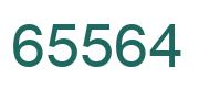 Number 65564 green image