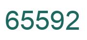 Number 65592 green image