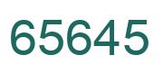 Number 65645 green image