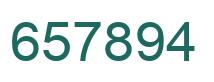 Number 657894 green image