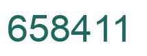 Number 658411 green image