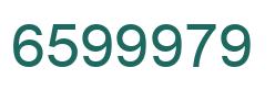 Number 6599979 green image