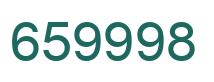 Number 659998 green image