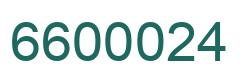 Number 6600024 green image