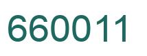 Number 660011 green image