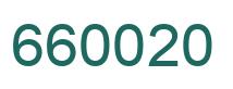 Number 660020 green image