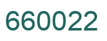 Number 660022 green image