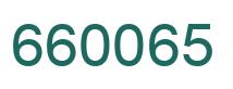 Number 660065 green image