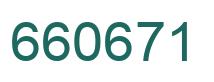 Number 660671 green image