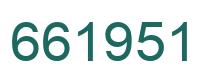 Number 661951 green image