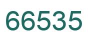 Number 66535 green image