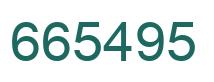 Number 665495 green image
