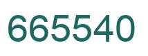 Number 665540 green image