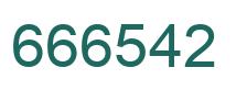 Number 666542 green image