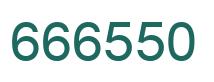 Number 666550 green image