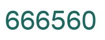 Number 666560 green image