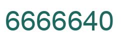 Número 6666640 imagen verde