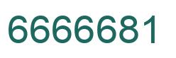 Number 6666681 green image