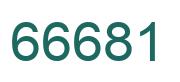 Zahl 66681 grün bild