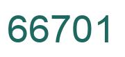 Number 66701 green image
