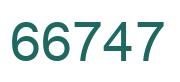 Number 66747 green image