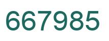 Number 667985 green image