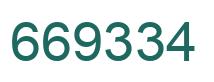 Number 669334 green image