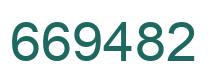 Number 669482 green image