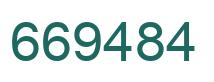 Number 669484 green image