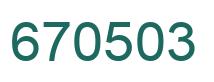 Number 670503 green image