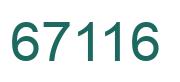 Number 67116 green image