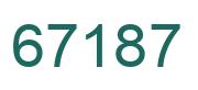Number 67187 green image