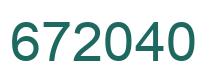Number 672040 green image