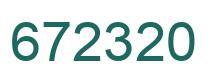Number 672320 green image