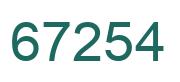 Number 67254 green image