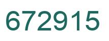 Number 672915 green image