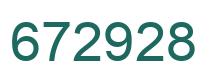 Number 672928 green image